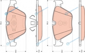GDB1729 Колодки тормозные дисковые | перед
