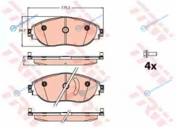 GDB2114 Колодки тормозные дисковые | перед