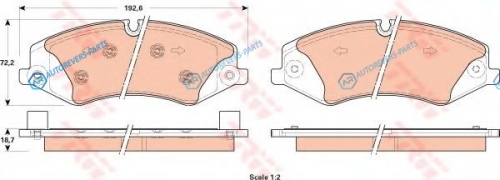 GDB1898 Колодки тормозные дисковые | перед