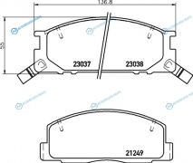 NP1096 Колодки тормозные дисковые | перед (PF-1218)