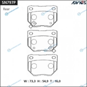 SN797P Дисковые тормозные колодки ADVICS