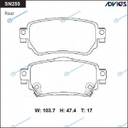 SN255 Дисковые тормозные колодки ADVICS