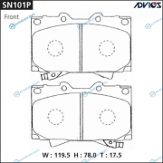 SN101P Дисковые тормозные колодки ADVICS