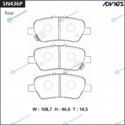 SN436P Дисковые тормозные колодки ADVICS