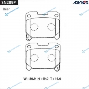 SN289P Дисковые тормозные колодки ADVICS