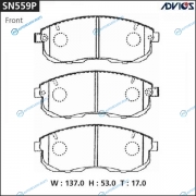 SN559P Дисковые тормозные колодки ADVICS