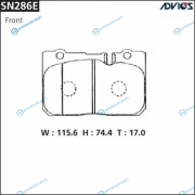 SN286E Дисковые тормозные колодки ADVICS