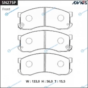 SN275P Дисковые тормозные колодки ADVICS
