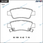 SN198P Дисковые тормозные колодки ADVICS
