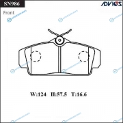 SN986 Дисковые тормозные колодки ADVICS