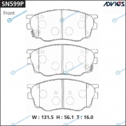 SN599P Дисковые тормозные колодки ADVICS