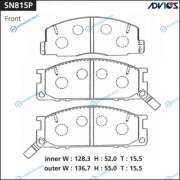 SN815P Дисковые тормозные колодки ADVICS