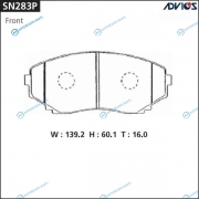 SN283P Дисковые тормозные колодки ADVICS
