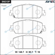 SN213P Дисковые тормозные колодки ADVICS