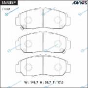 SN435P Дисковые тормозные колодки ADVICS