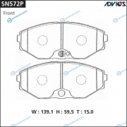 SN572P Дисковые тормозные колодки ADVICS