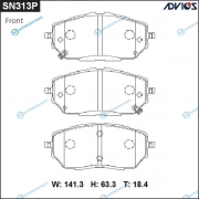 SN313P Дисковые тормозные колодки ADVICS