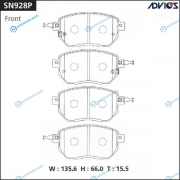 SN928P Дисковые тормозные колодки ADVICS