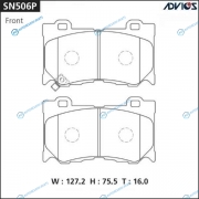 SN506P Дисковые тормозные колодки ADVICS