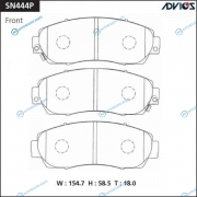 SN444P Дисковые тормозные колодки ADVICS