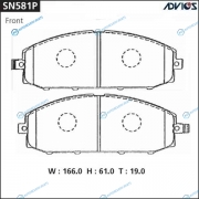 SN581P Дисковые тормозные колодки ADVICS