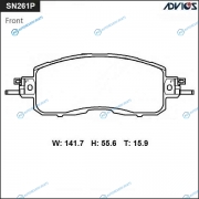 SN261P Дисковые тормозные колодки ADVICS