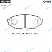 SN288P Дисковые тормозные колодки ADVICS