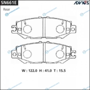 SN661E Дисковые тормозные колодки ADVICS