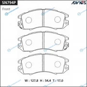 SN794P Дисковые тормозные колодки ADVICS