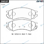 SN853P Дисковые тормозные колодки ADVICS