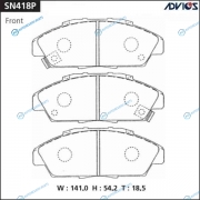 SN418P Дисковые тормозные колодки ADVICS