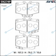SN274P Дисковые тормозные колодки ADVICS