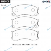 SN280E Дисковые тормозные колодки ADVICS