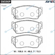 SN590P Дисковые тормозные колодки ADVICS