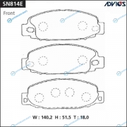 SN814E Дисковые тормозные колодки ADVICS
