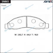 SN865 Дисковые тормозные колодки ADVICS