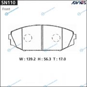SN110 Дисковые тормозные колодки ADVICS