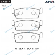 SN811P Дисковые тормозные колодки ADVICS