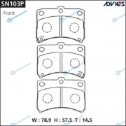 SN103P Дисковые тормозные колодки ADVICS