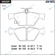 SN220P Дисковые тормозные колодки ADVICS