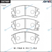 SN798P Дисковые тормозные колодки ADVICS