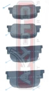 AKD-1431 Колодки тормозные дисковые задние AKYOTO
