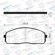 AV086 Колодки тормозные дисковые Avantech (противоскрипная пластина в компл.)