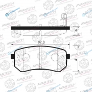 AV089 Колодки тормозные дисковые Avantech (противоскрипная пластина в компл.)