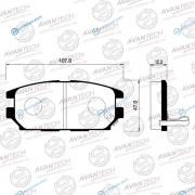 AV017 Колодки тормозные дисковые Avantech (противоскрипная пластина в компл.)