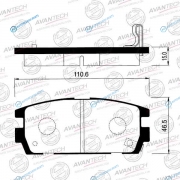 AV042 Колодки тормозные дисковые Avantech (противоскрипная пластина в компл.)
