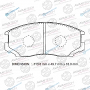 AV447 Колодки тормозные дисковые Avantech (противоскрипная пластина в компл.)