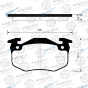 AV048 Колодки тормозные дисковые Avantech