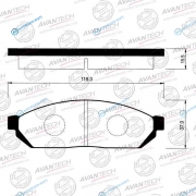 AV183 Колодки тормозные дисковые Avantech