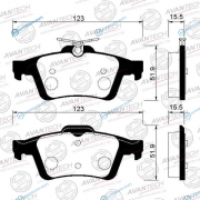 AV038 Колодки тормозные дисковые Avantech (противоскрипная пластина в компл.)